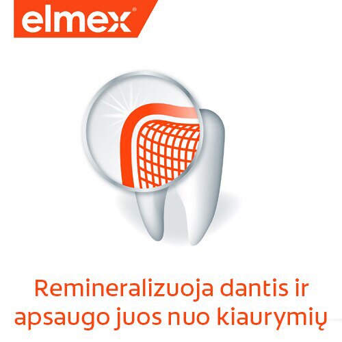 remineralizuoja dantis ir apsaugo juos nuo kiaurymiu