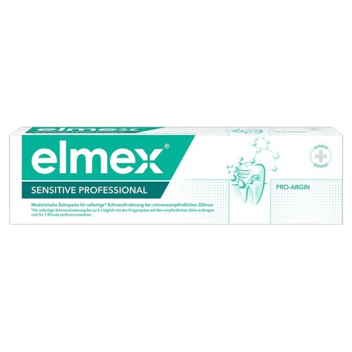 Elmex Sensitive Professional dantų pastos pakuotė jautriems dantims su Pro-Argin technologija.